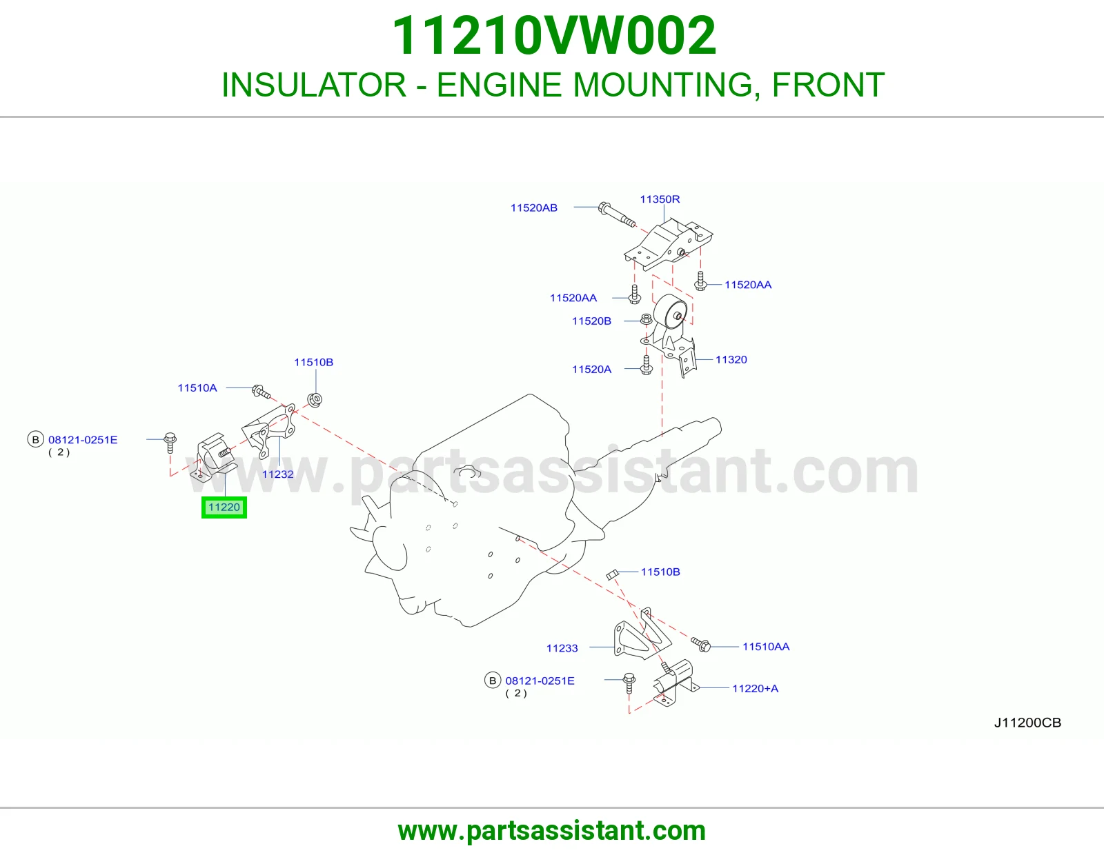 INSULATOR - ENGINE MOUNTING, FRONT
