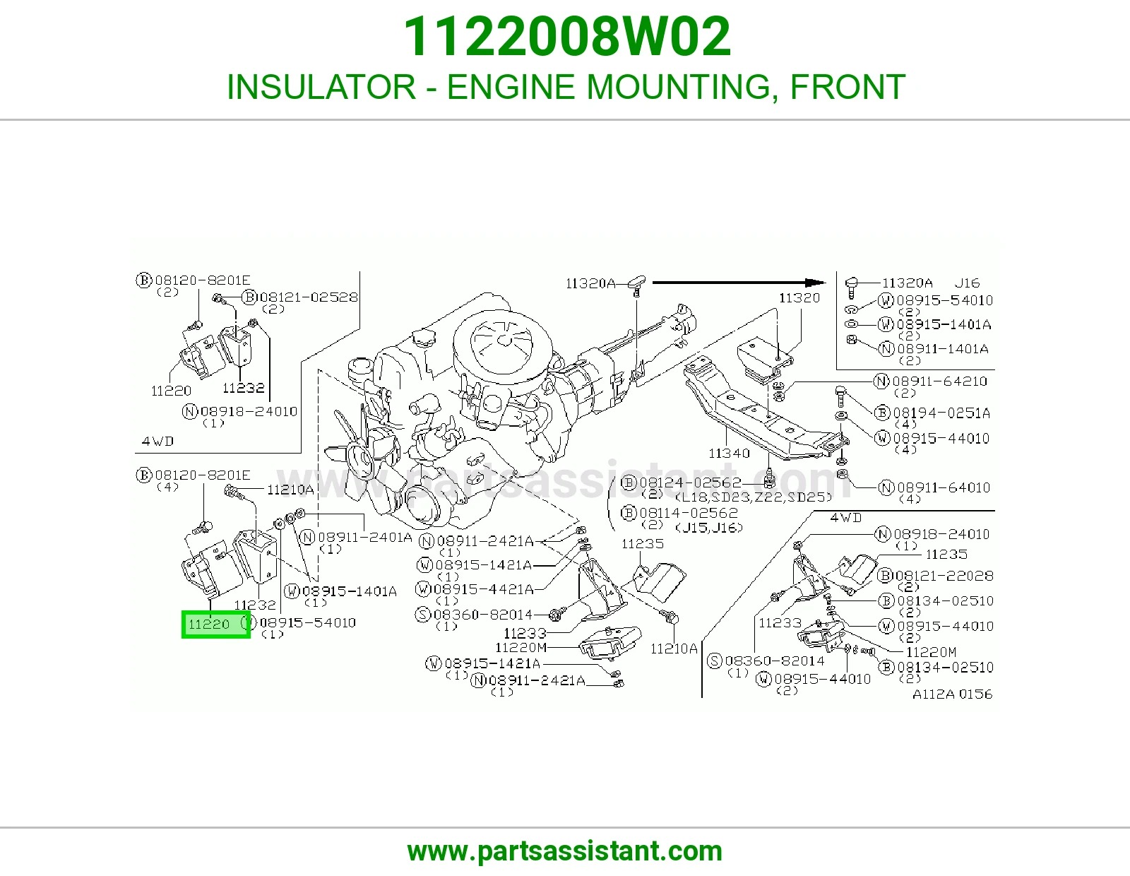 INSULATOR - ENGINE MOUNTING, FRONT