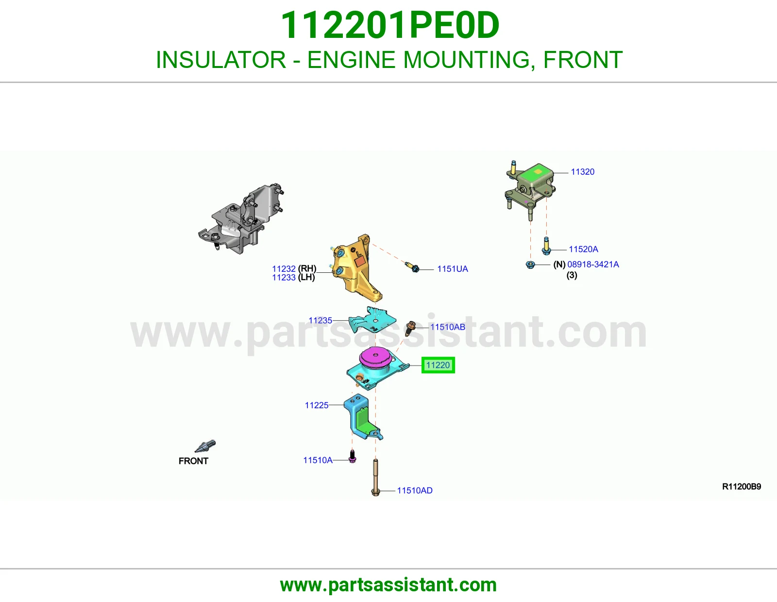 INSULATOR - ENGINE MOUNTING, FRONT