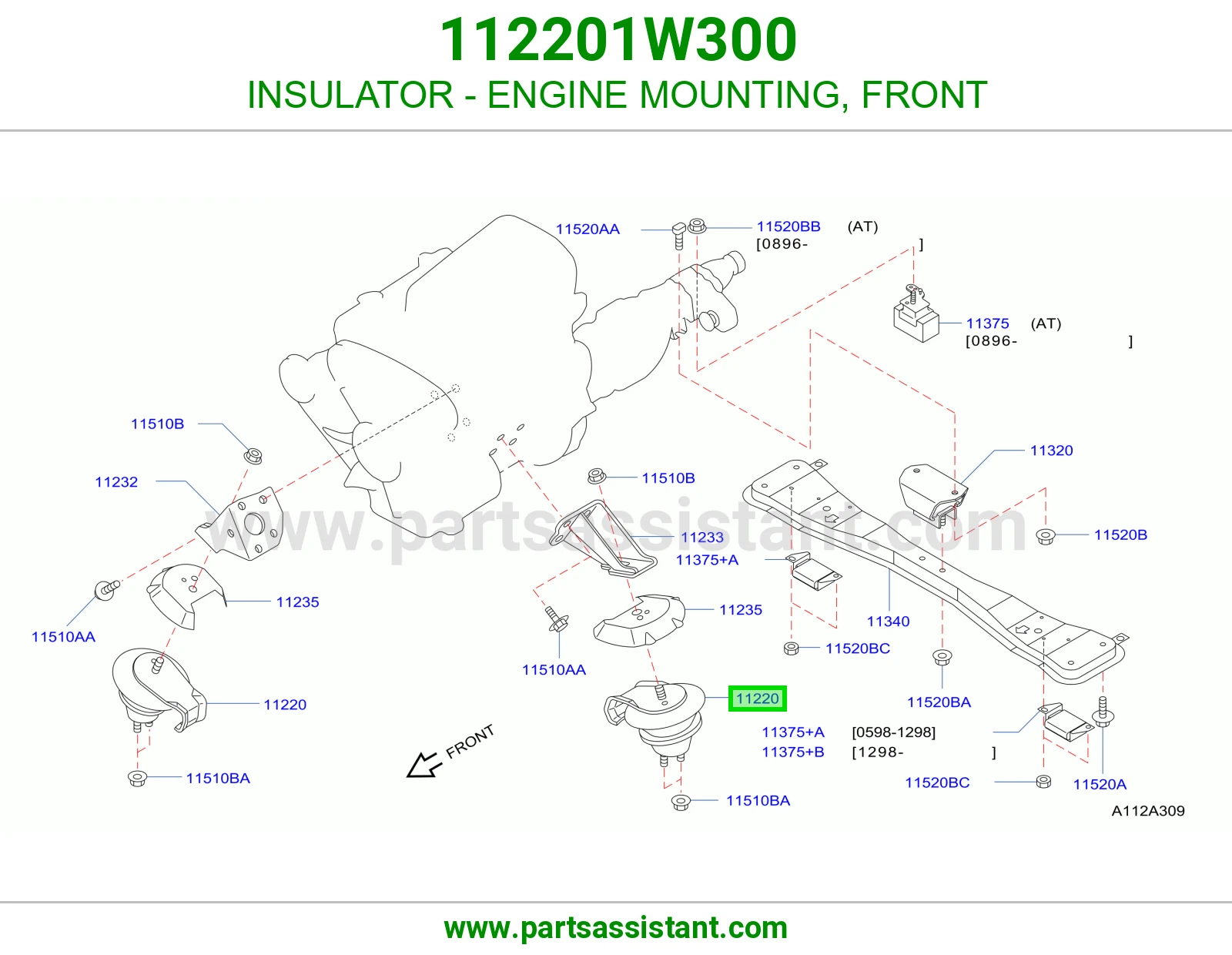 INSULATOR - ENGINE MOUNTING, FRONT