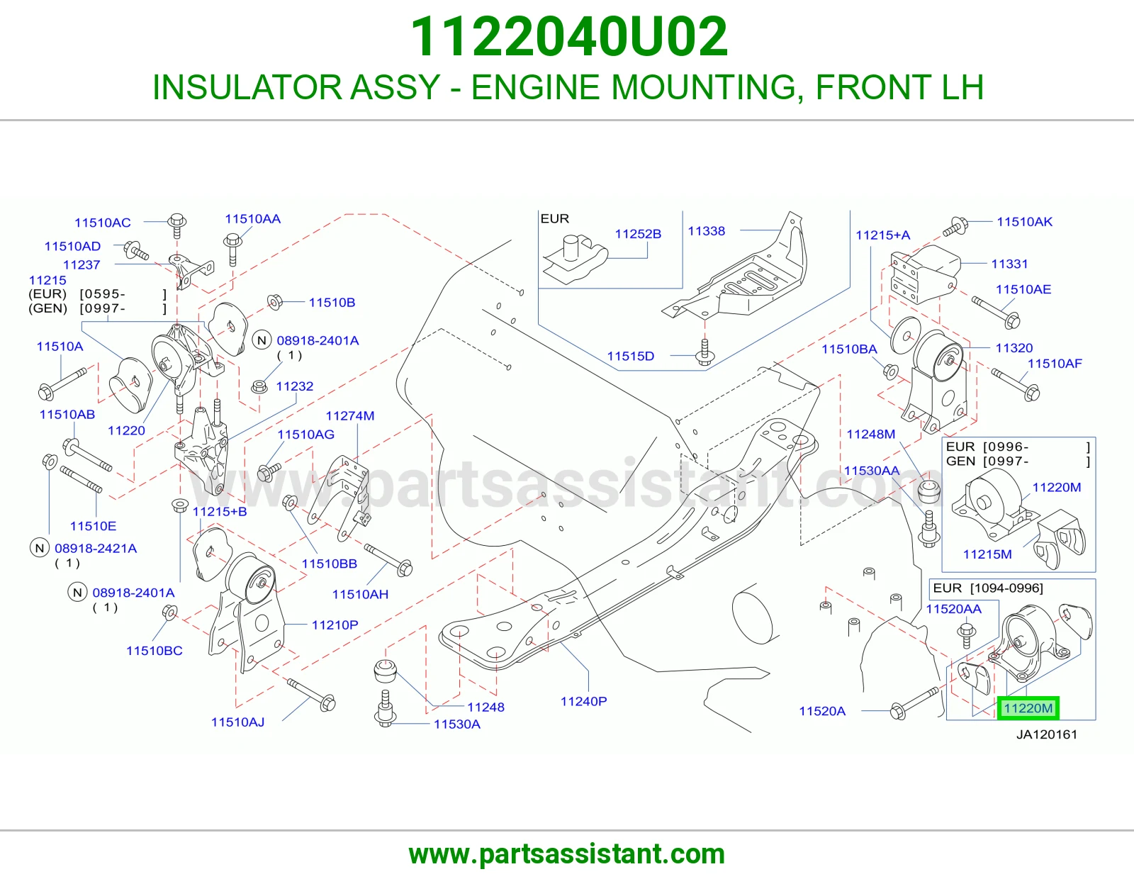 INSULATOR ASSY - ENGINE MOUNTING, FRONT LH