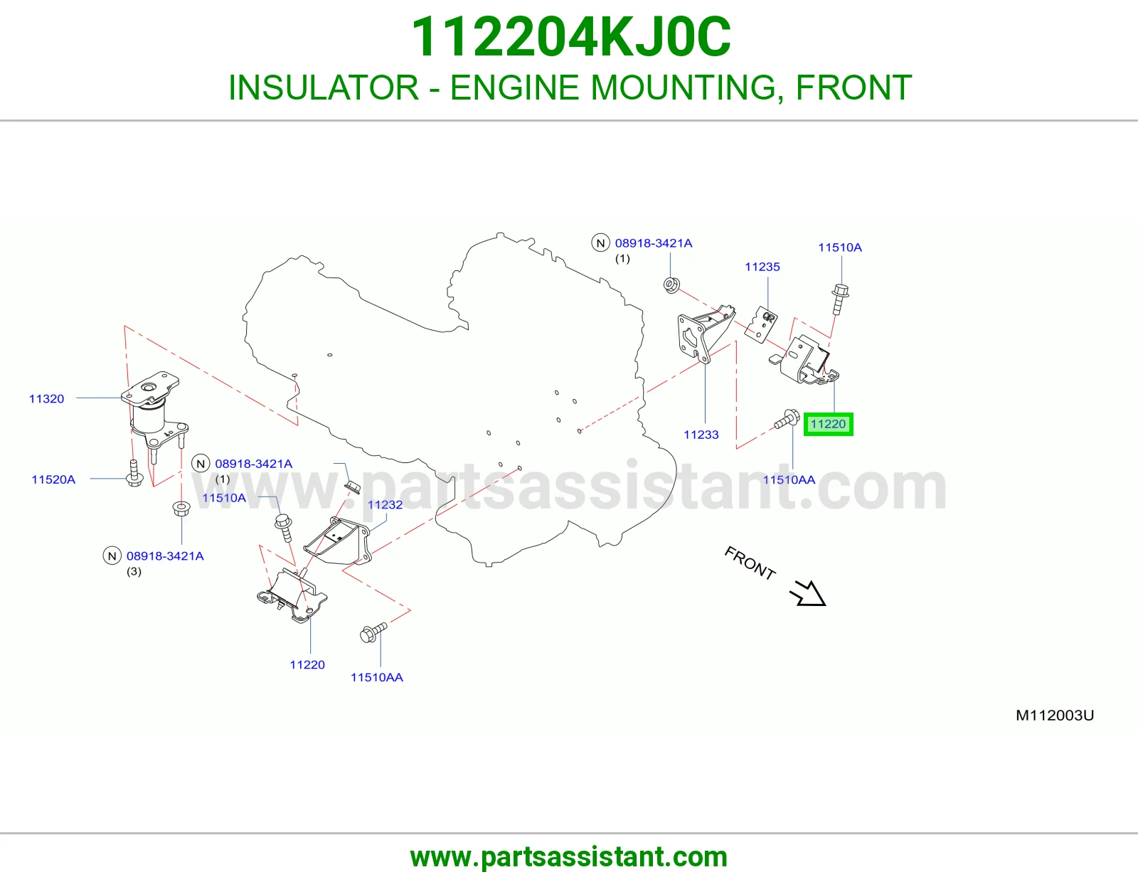 INSULATOR - ENGINE MOUNTING, FRONT