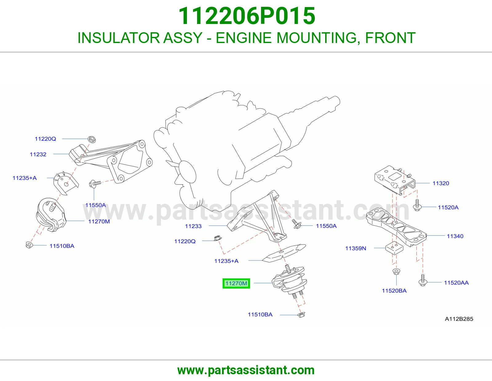 INSULATOR ASSY - ENGINE MOUNTING, FRONT