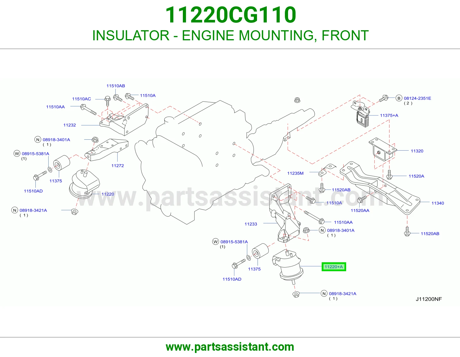 INSULATOR - ENGINE MOUNTING, FRONT