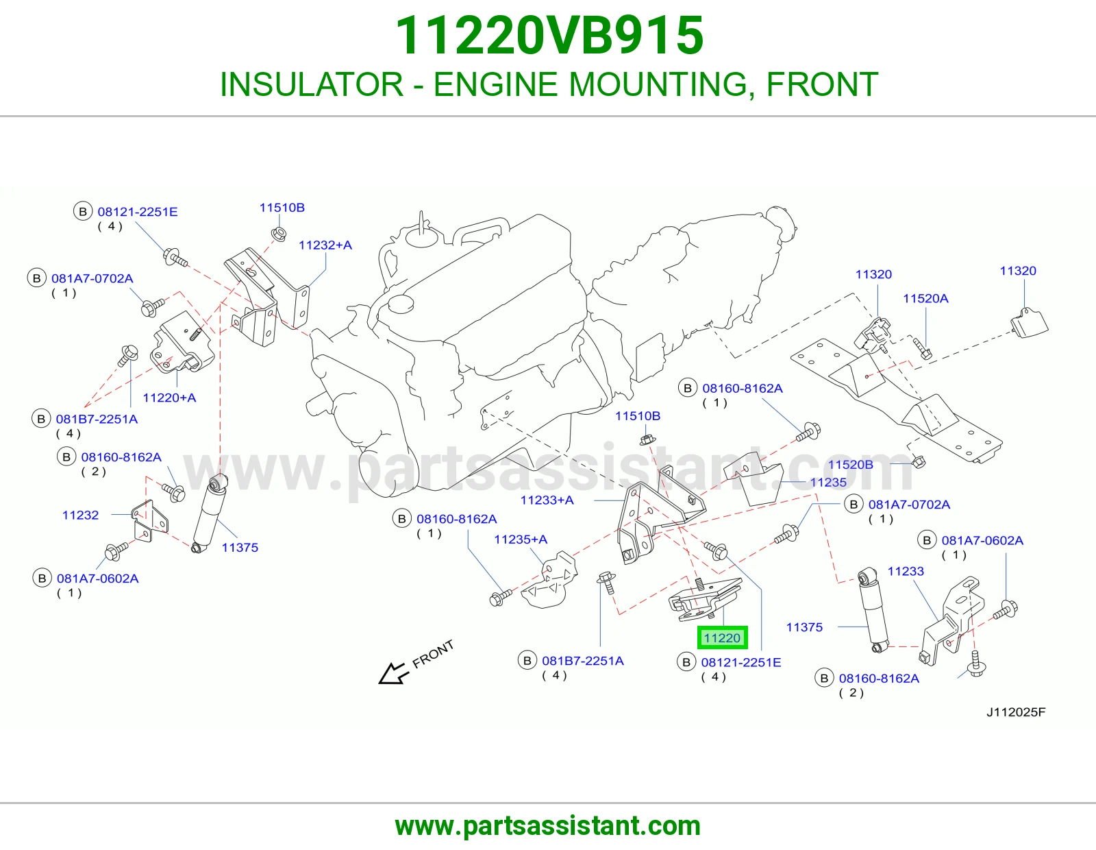 INSULATOR - ENGINE MOUNTING, FRONT