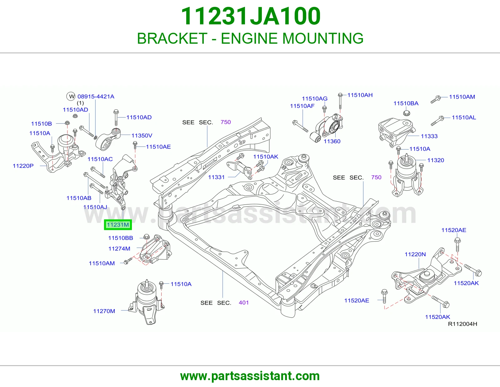 BRACKET - ENGINE MOUNTING