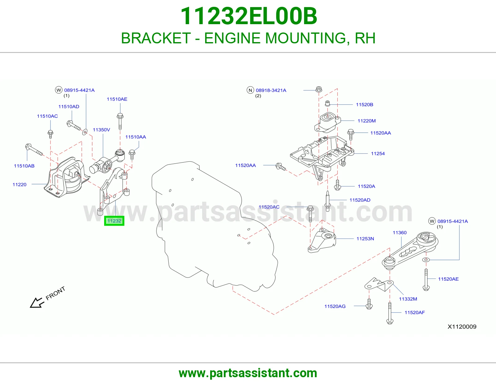 BRACKET - ENGINE MOUNTING, RH