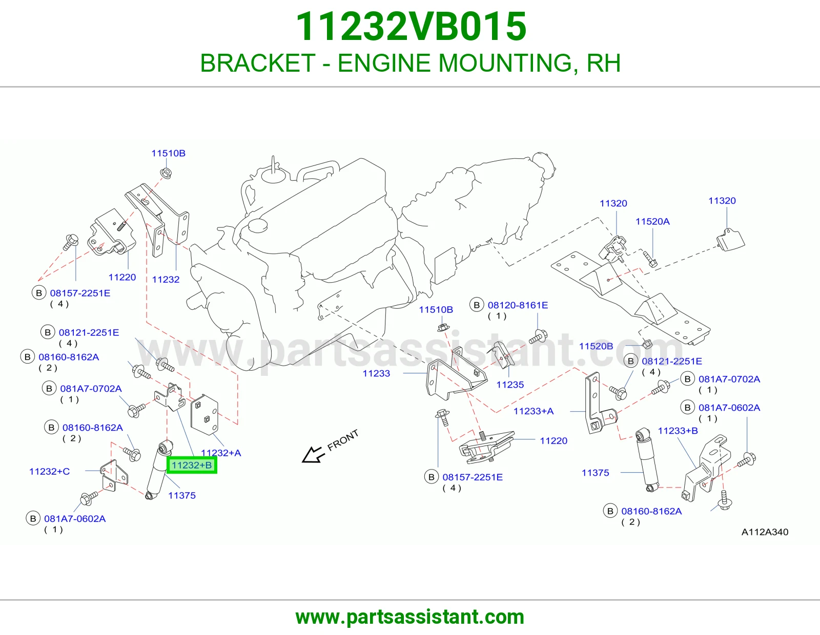 BRACKET - ENGINE MOUNTING, RH