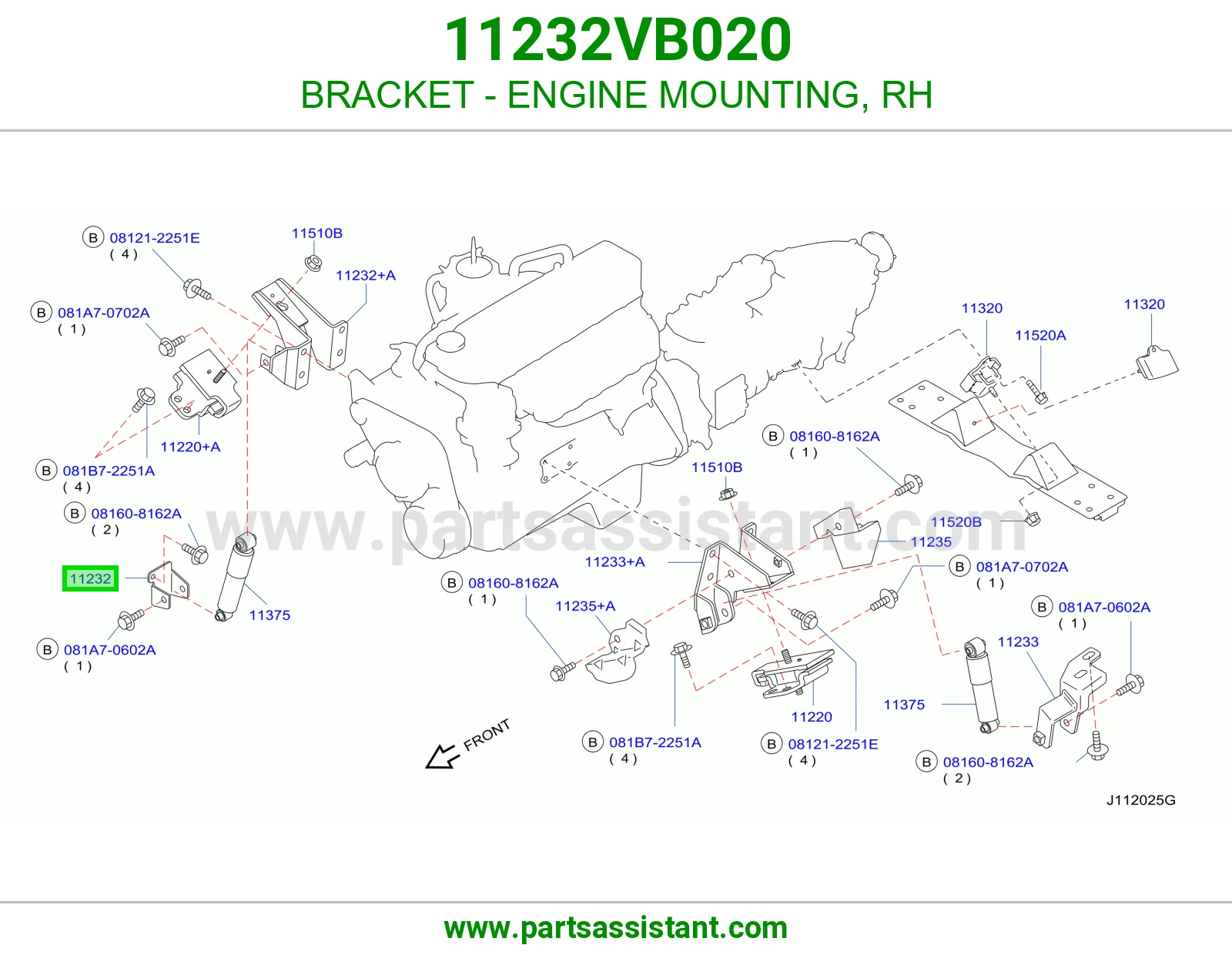 BRACKET - ENGINE MOUNTING, RH