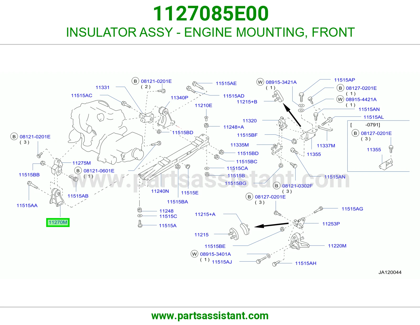 INSULATOR ASSY - ENGINE MOUNTING, FRONT