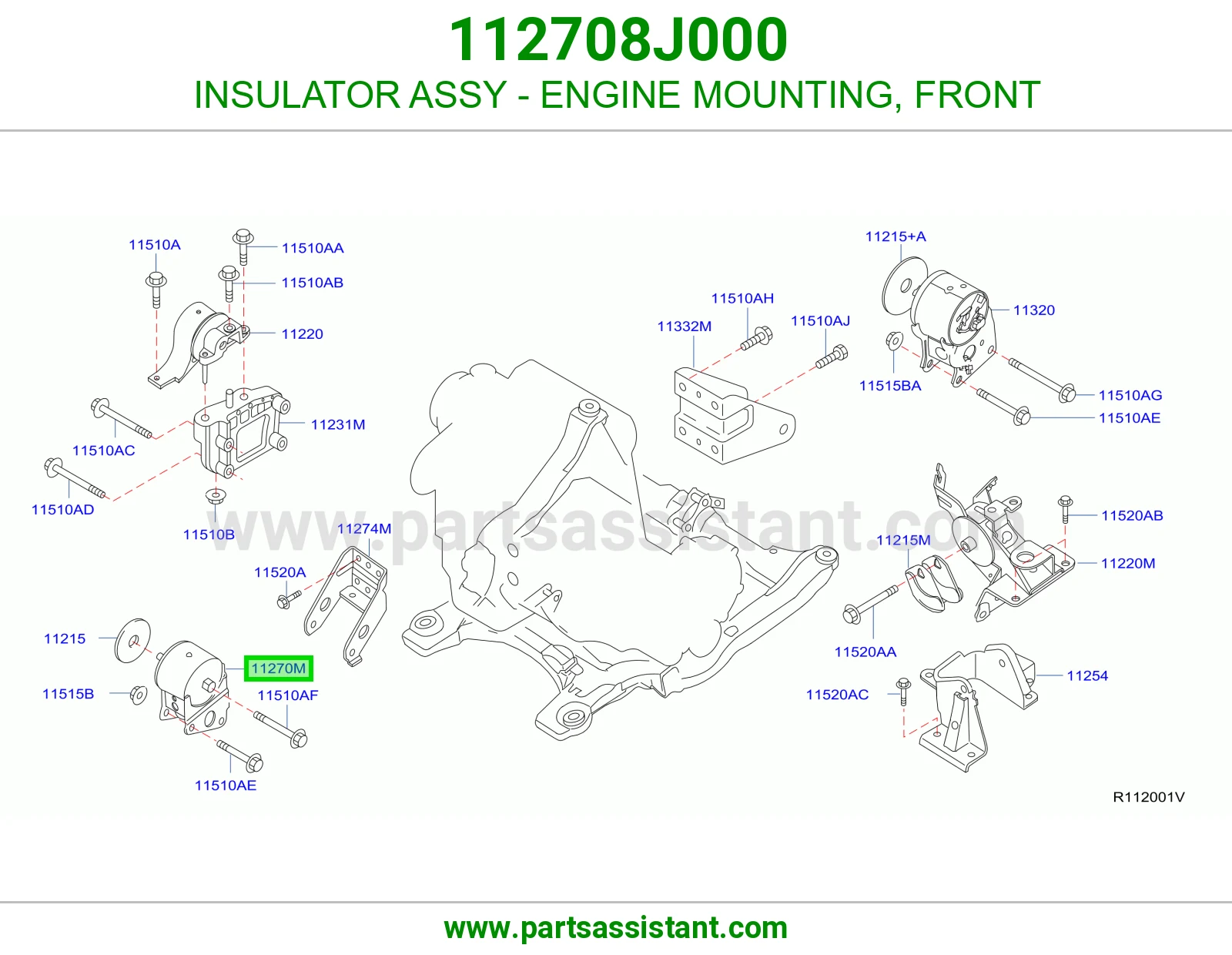 INSULATOR ASSY - ENGINE MOUNTING, FRONT