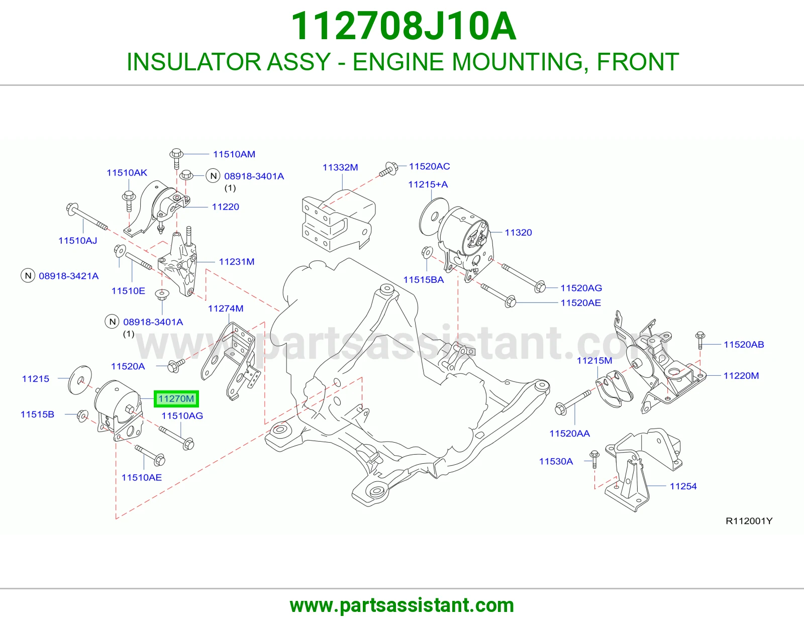 INSULATOR ASSY - ENGINE MOUNTING, FRONT