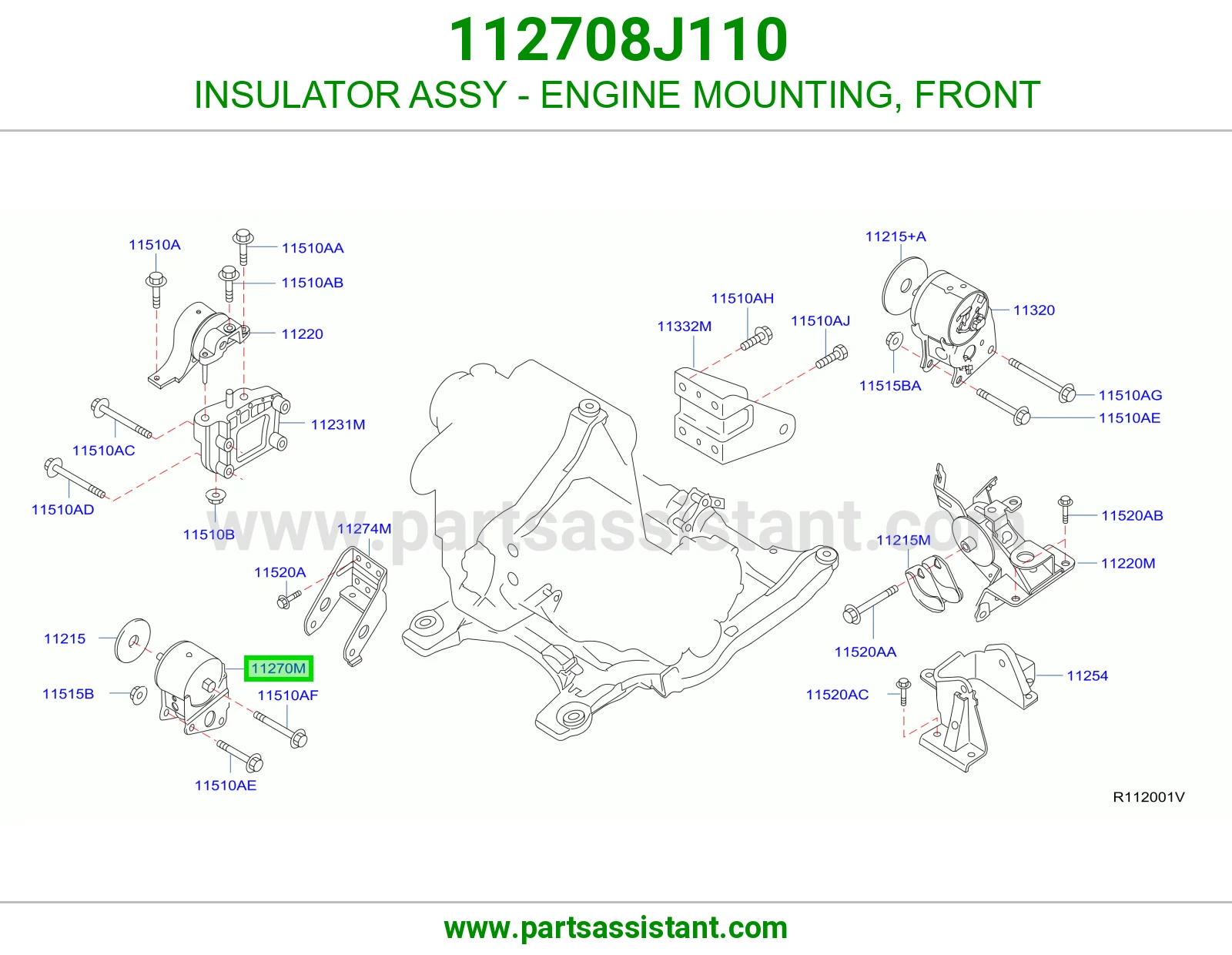 INSULATOR ASSY - ENGINE MOUNTING, FRONT