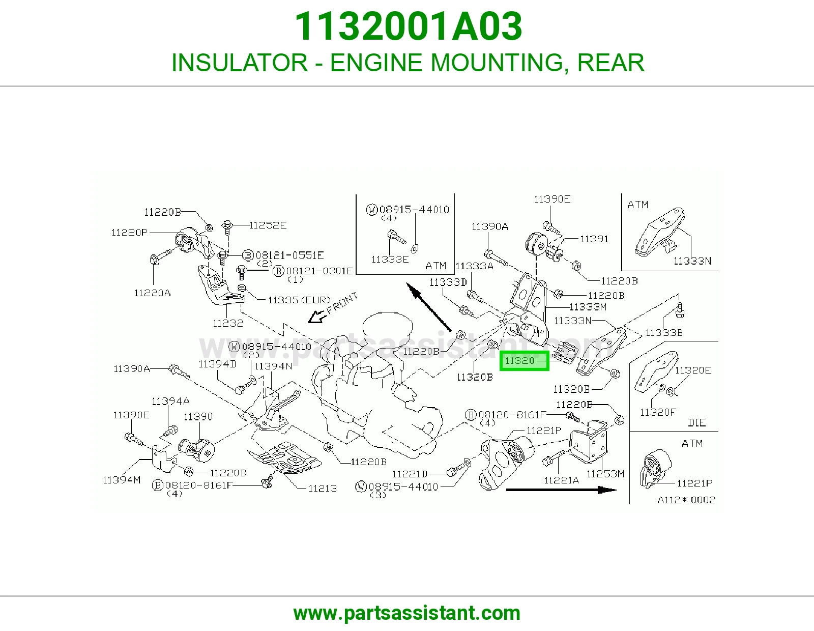 INSULATOR - ENGINE MOUNTING, REAR