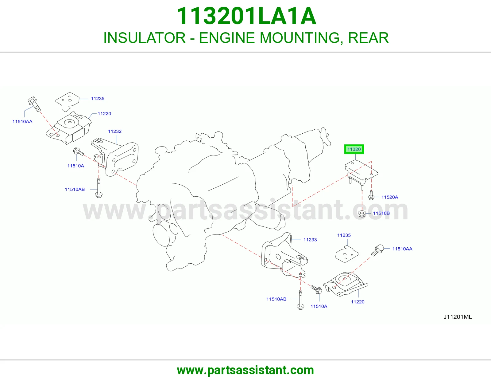 INSULATOR - ENGINE MOUNTING, REAR
