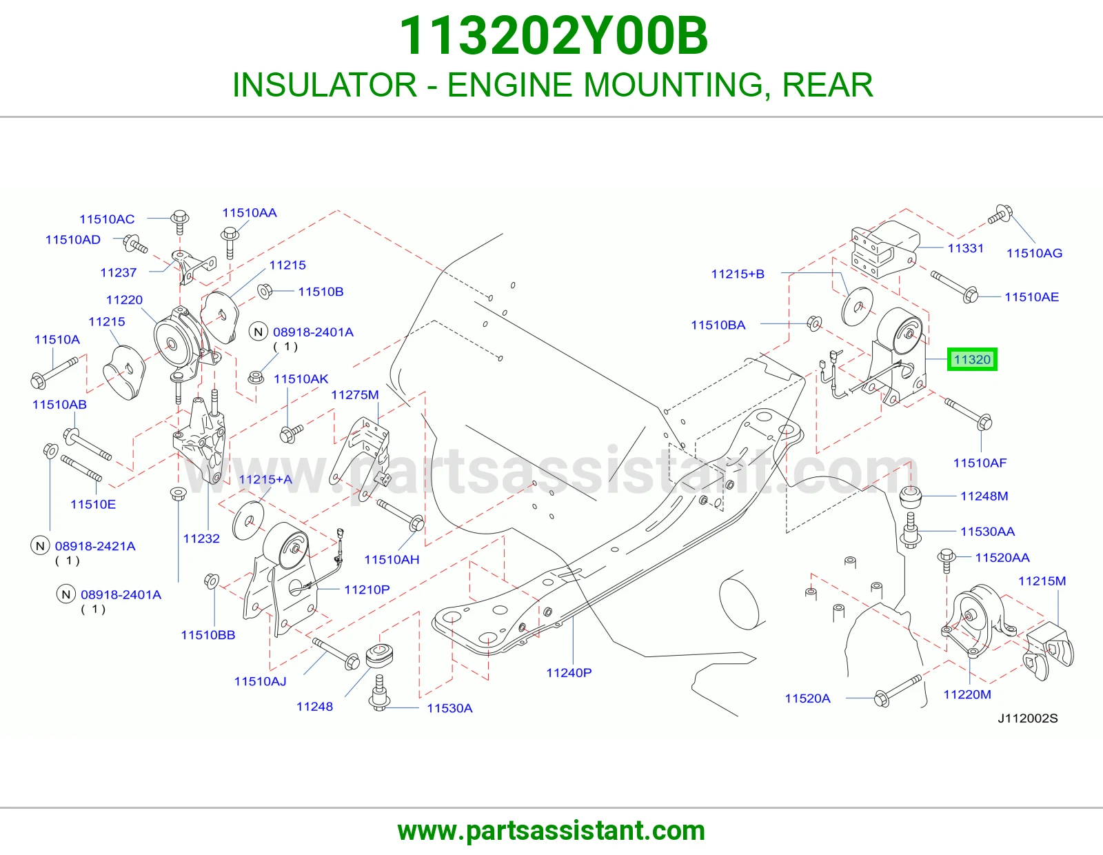 INSULATOR - ENGINE MOUNTING, REAR