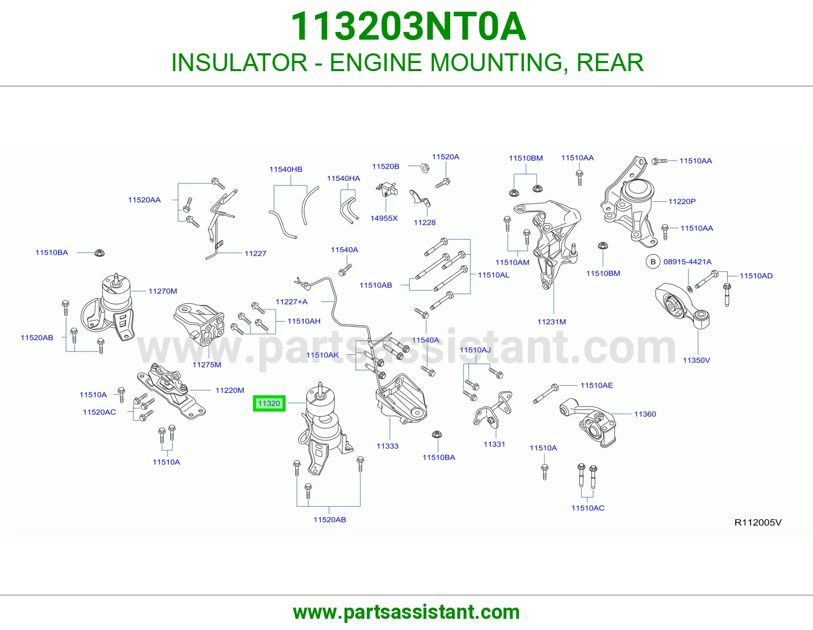 INSULATOR - ENGINE MOUNTING, REAR