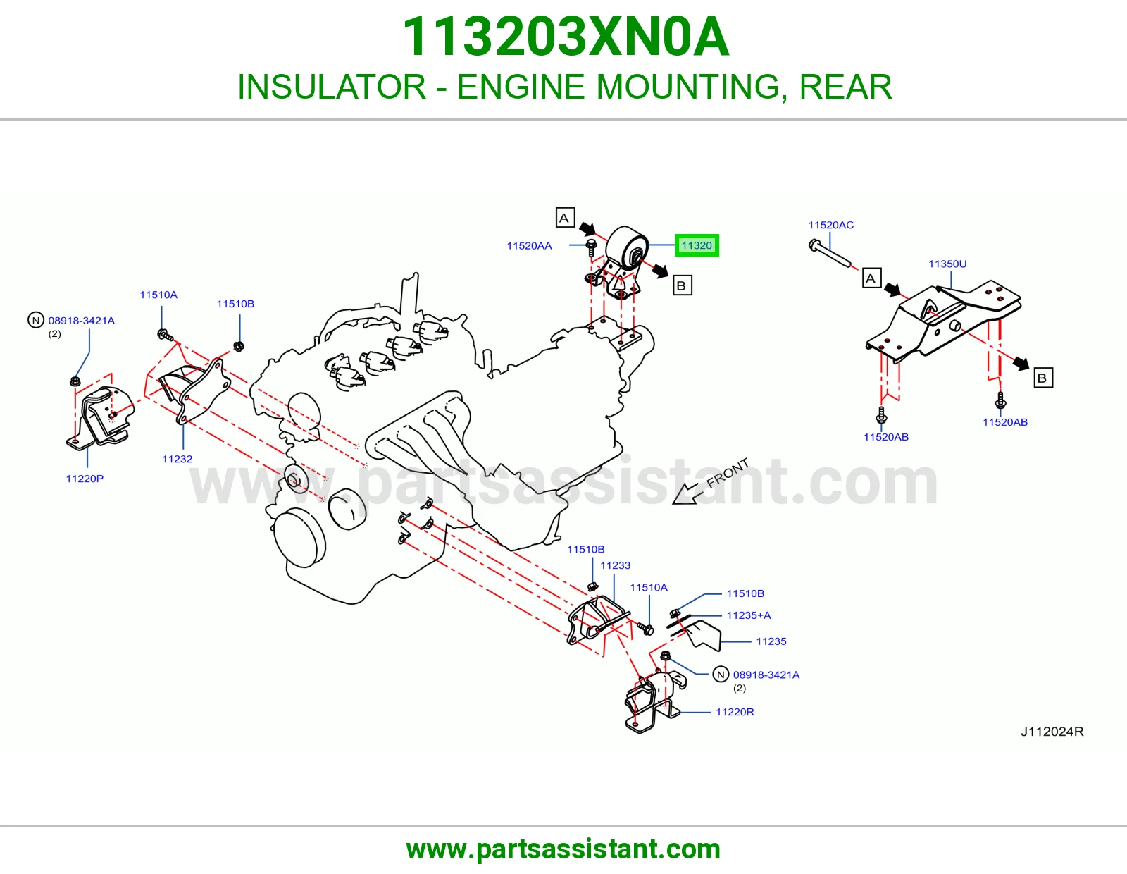 INSULATOR - ENGINE MOUNTING, REAR