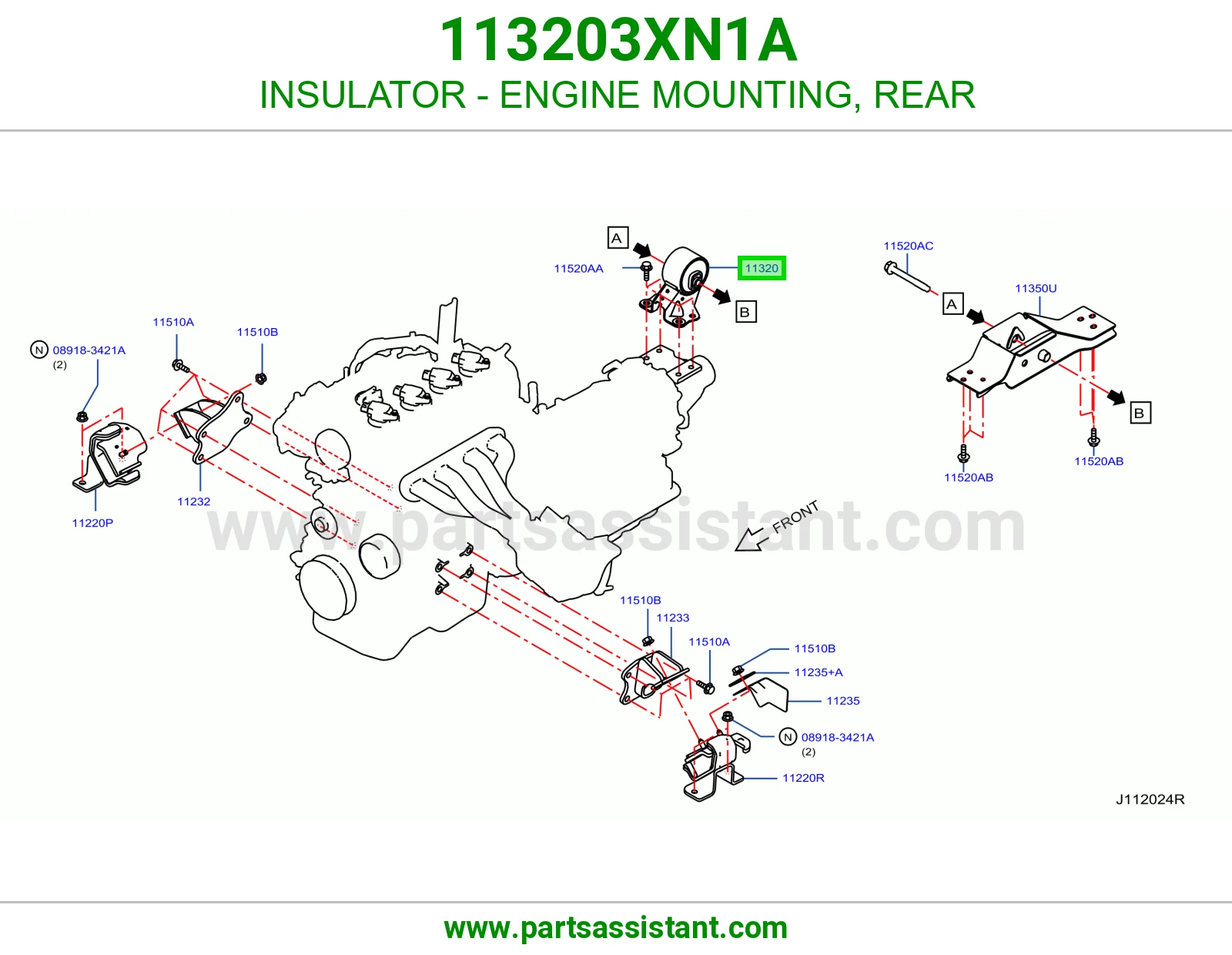 INSULATOR - ENGINE MOUNTING, REAR