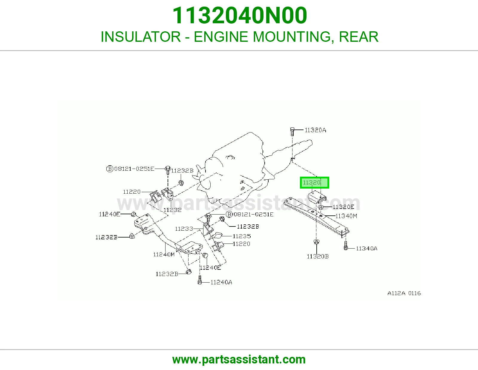 INSULATOR - ENGINE MOUNTING, REAR