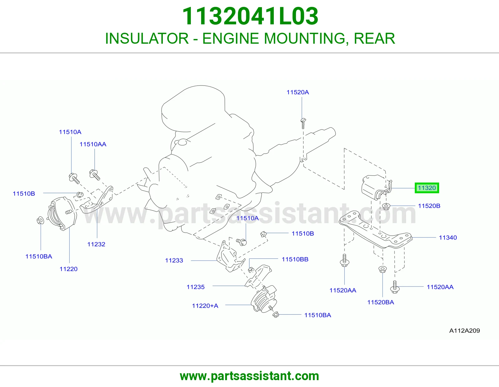 INSULATOR - ENGINE MOUNTING, REAR