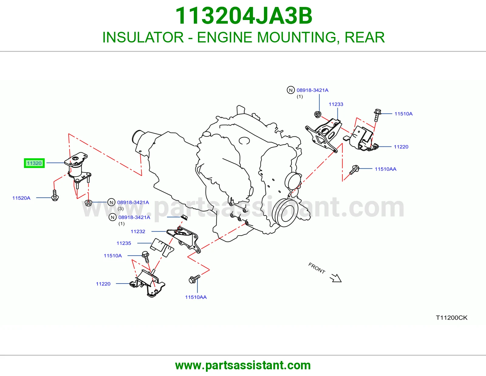 INSULATOR - ENGINE MOUNTING, REAR