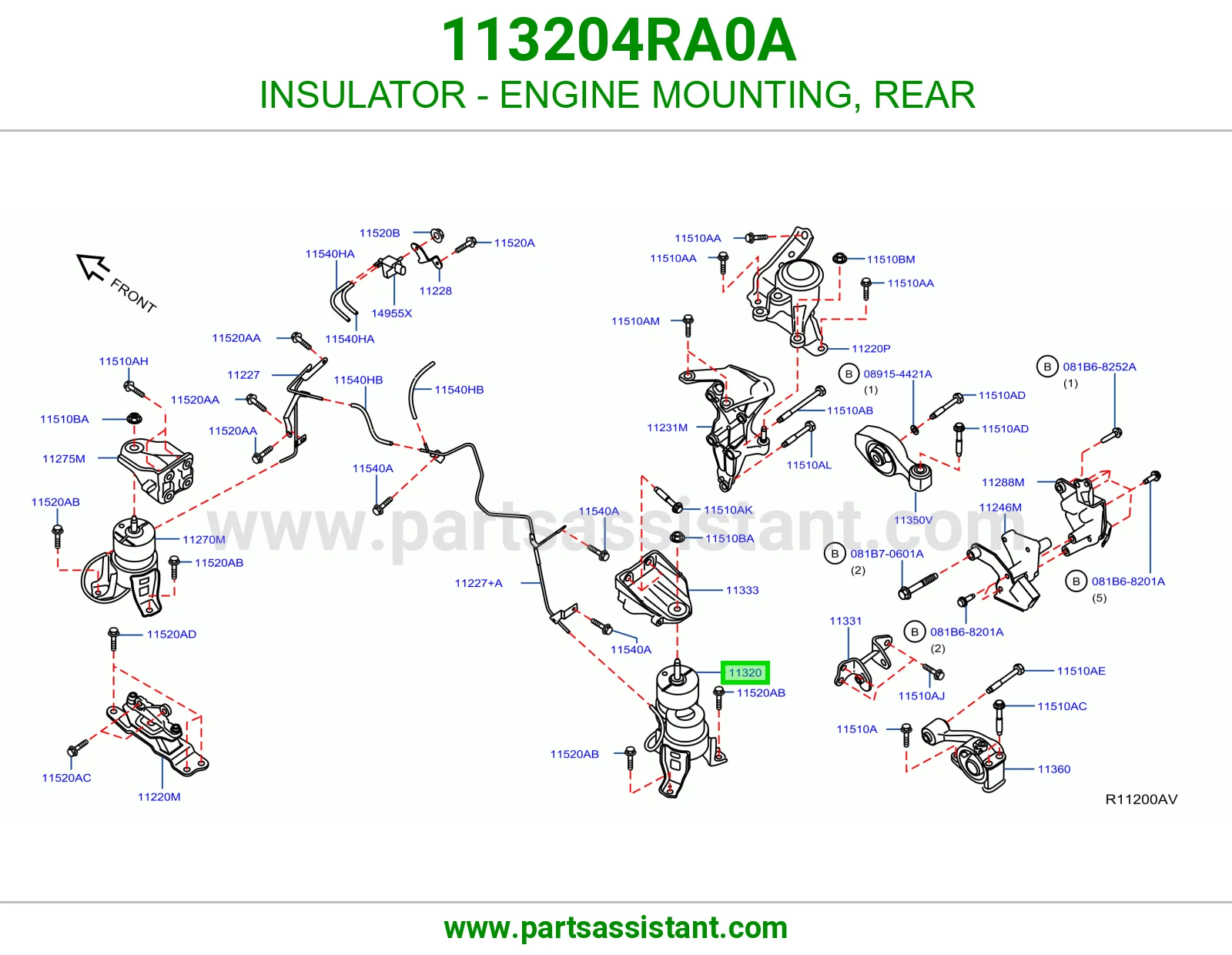 INSULATOR - ENGINE MOUNTING, REAR