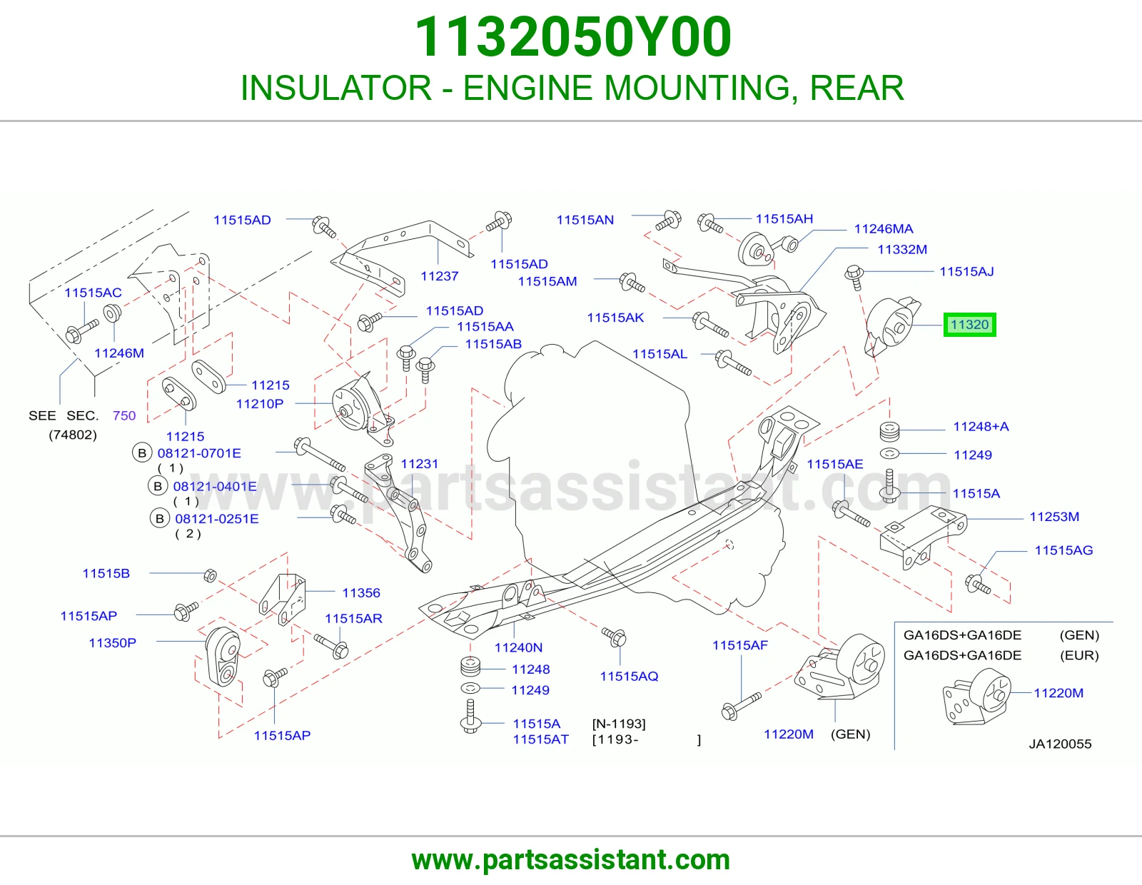 INSULATOR - ENGINE MOUNTING, REAR