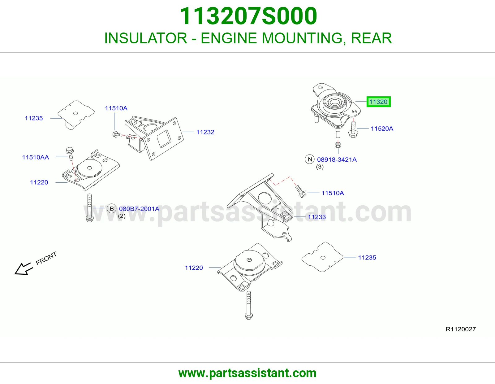 INSULATOR - ENGINE MOUNTING, REAR