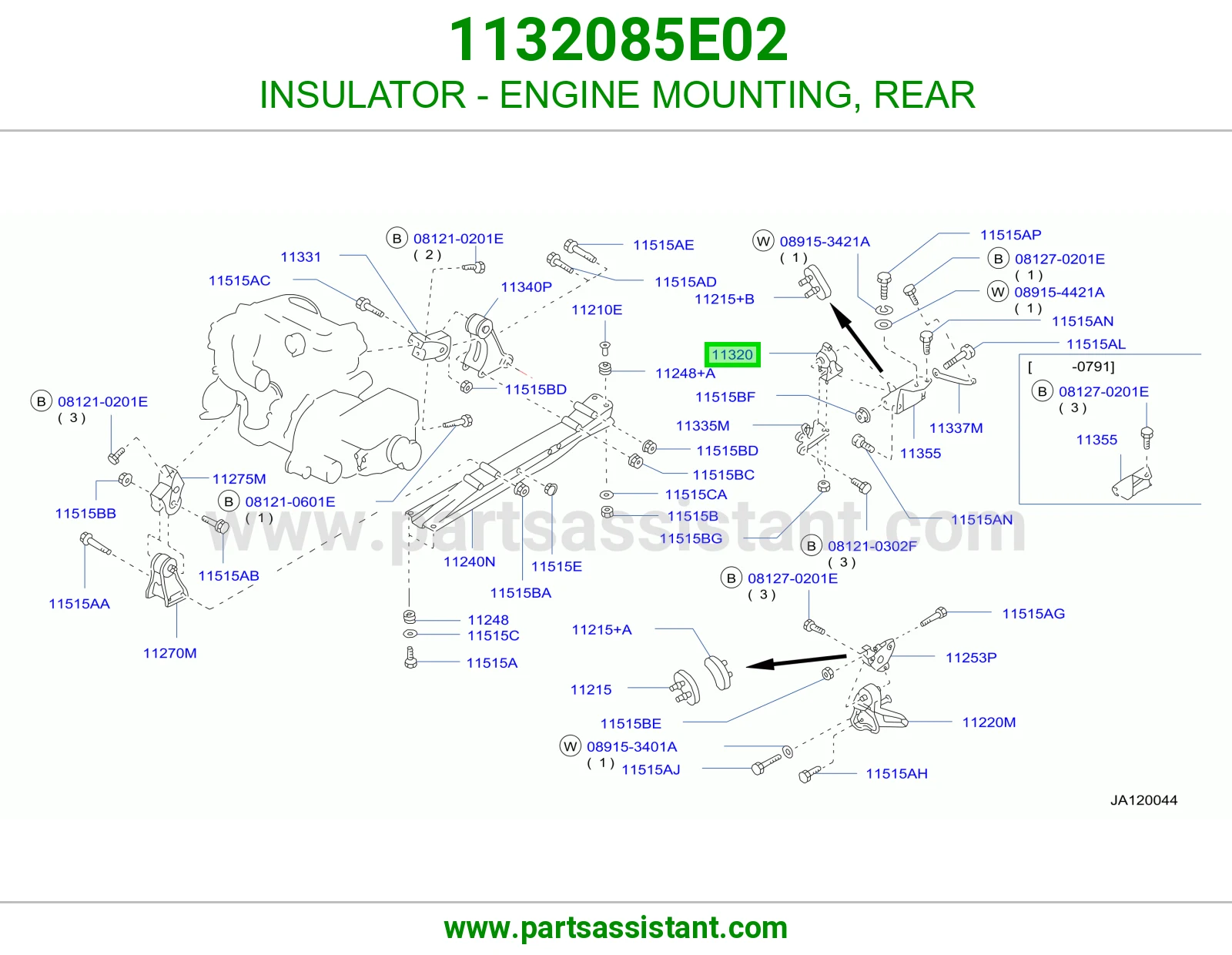 INSULATOR - ENGINE MOUNTING, REAR