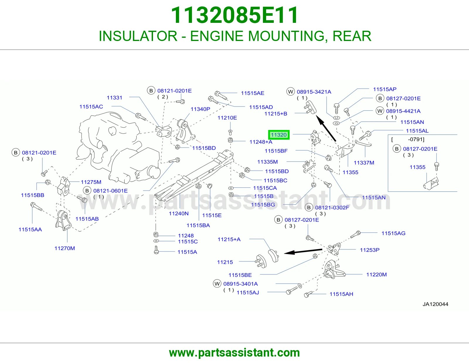 INSULATOR - ENGINE MOUNTING, REAR