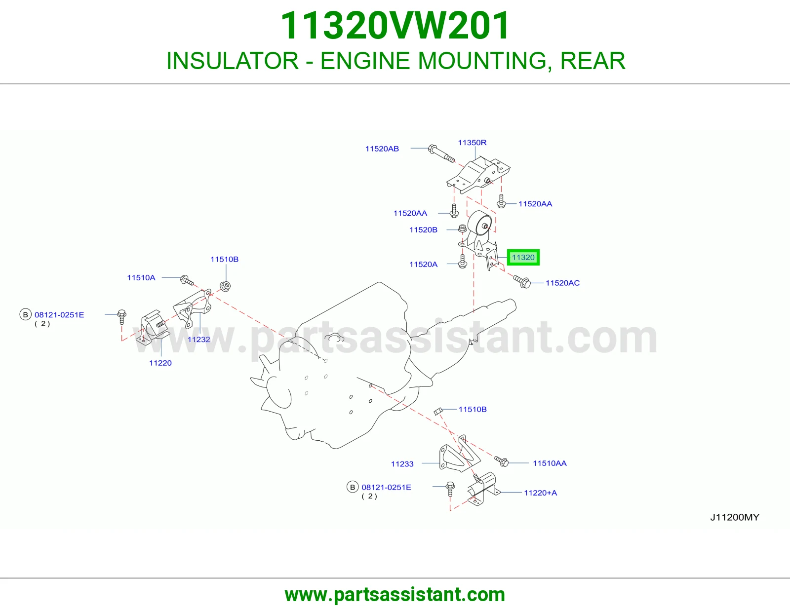 INSULATOR - ENGINE MOUNTING, REAR