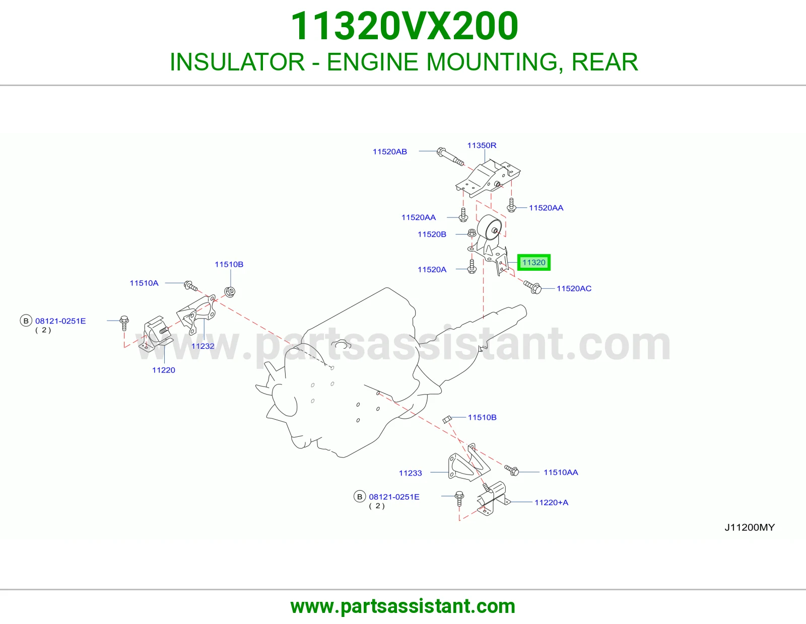 INSULATOR - ENGINE MOUNTING, REAR