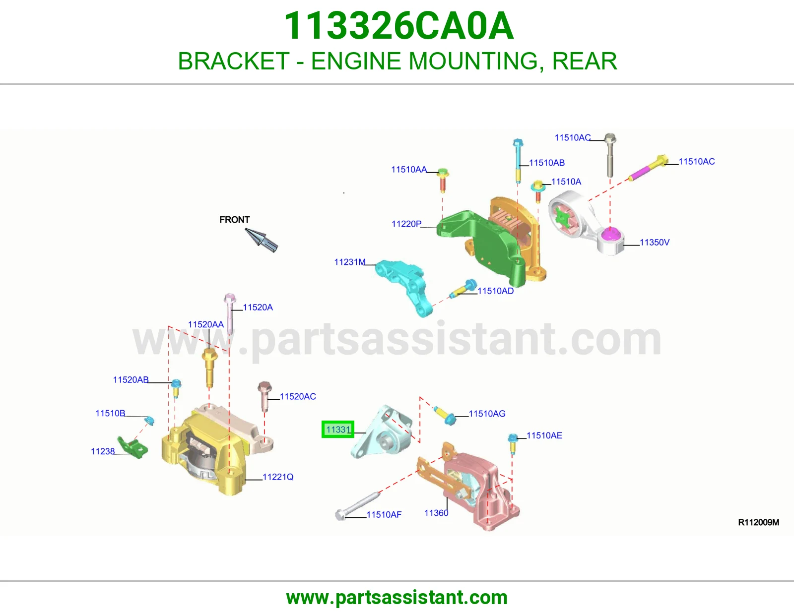 BRACKET - ENGINE MOUNTING, REAR