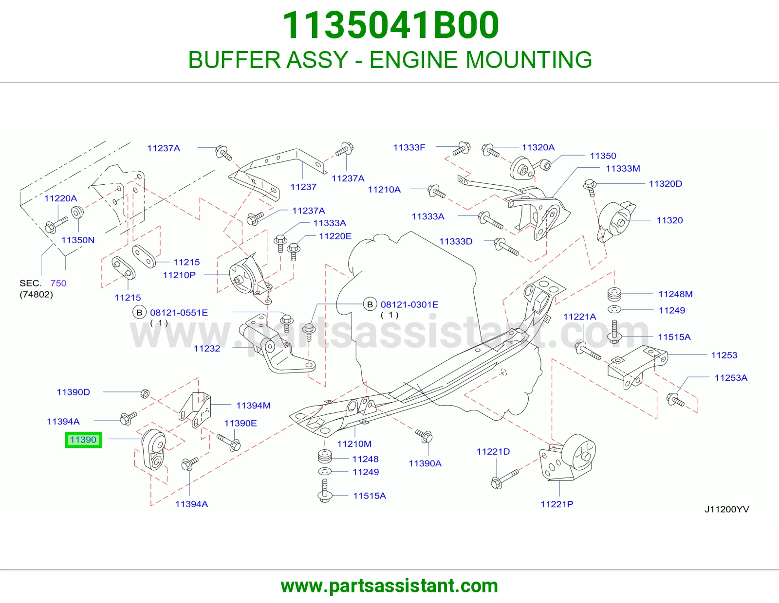 BUFFER ASSY - ENGINE MOUNTING
