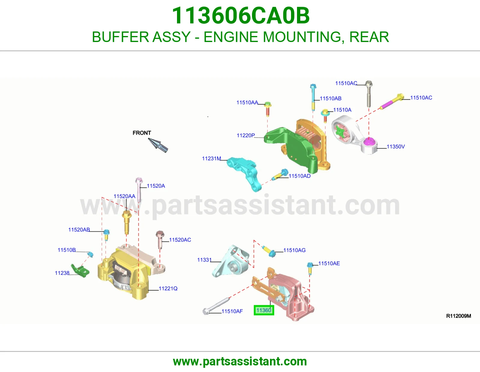 BUFFER ASSY - ENGINE MOUNTING, REAR