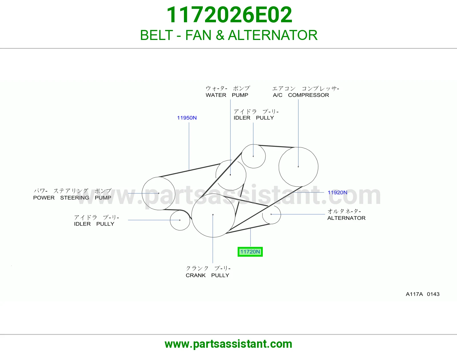 BELT - FAN & ALTERNATOR