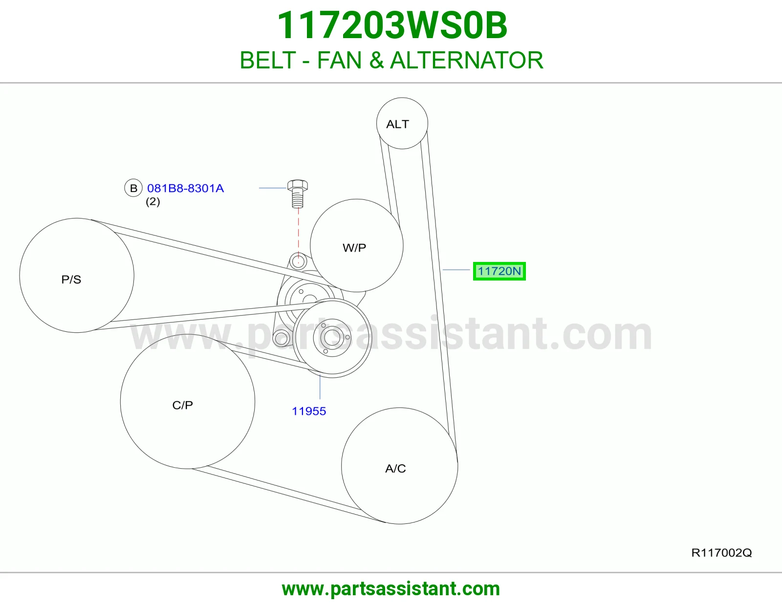 BELT - FAN & ALTERNATOR