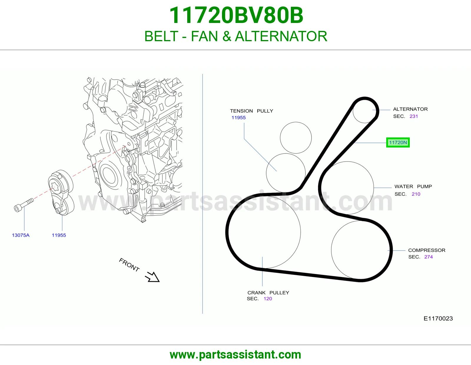 BELT - FAN & ALTERNATOR
