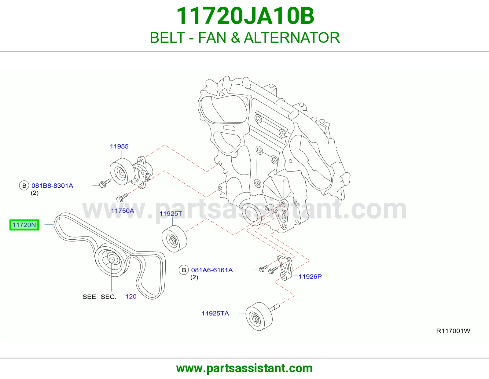 BELT - FAN & ALTERNATOR