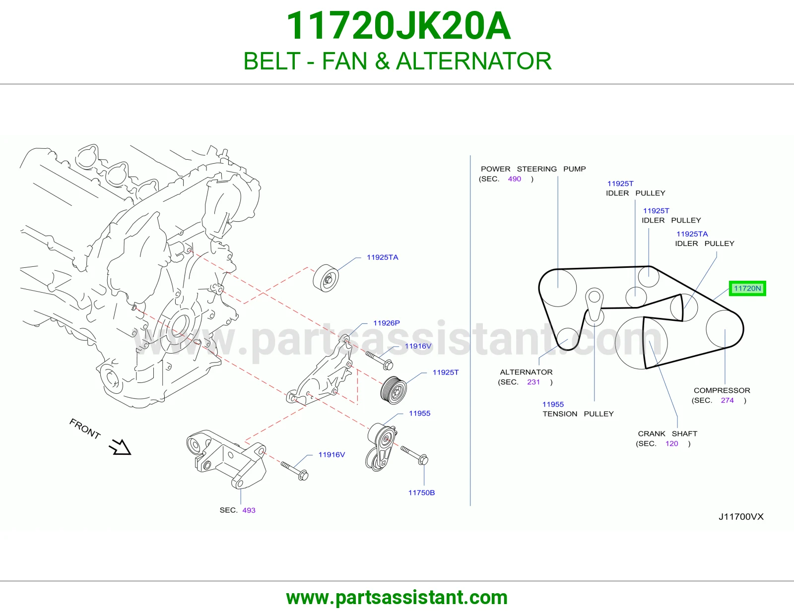 BELT - FAN & ALTERNATOR