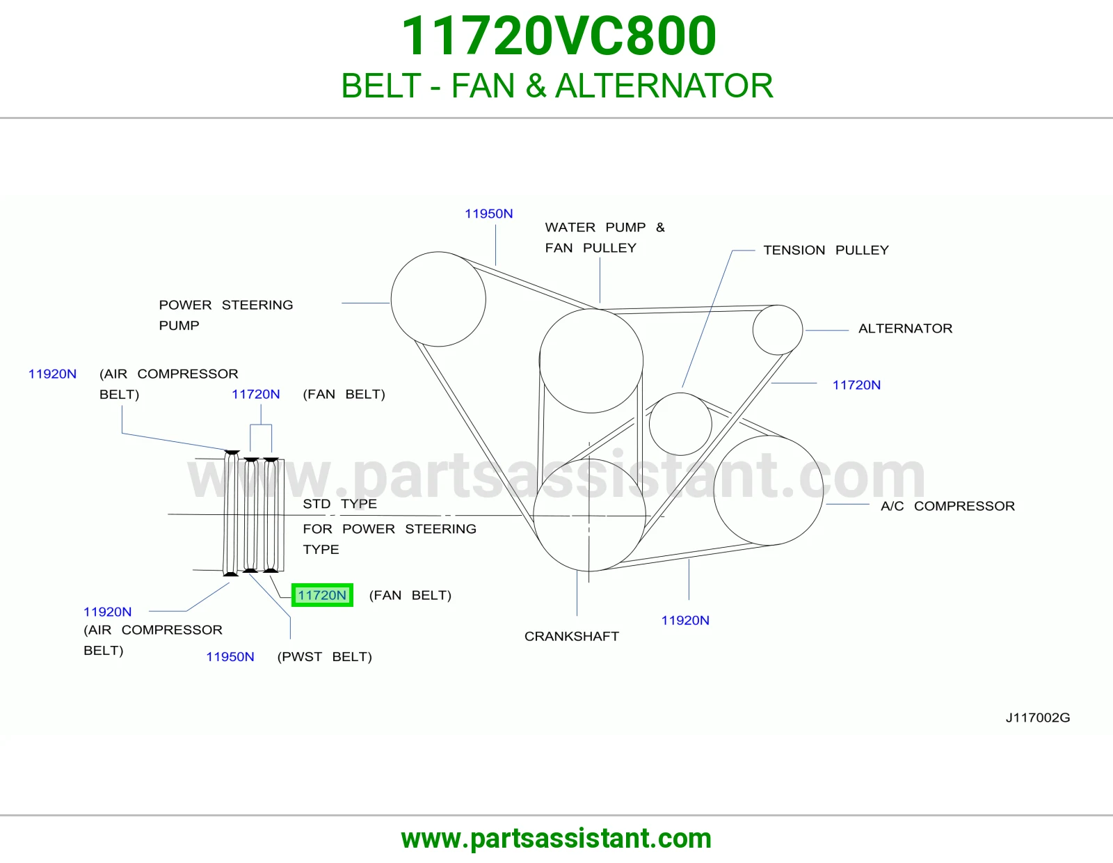 BELT - FAN & ALTERNATOR