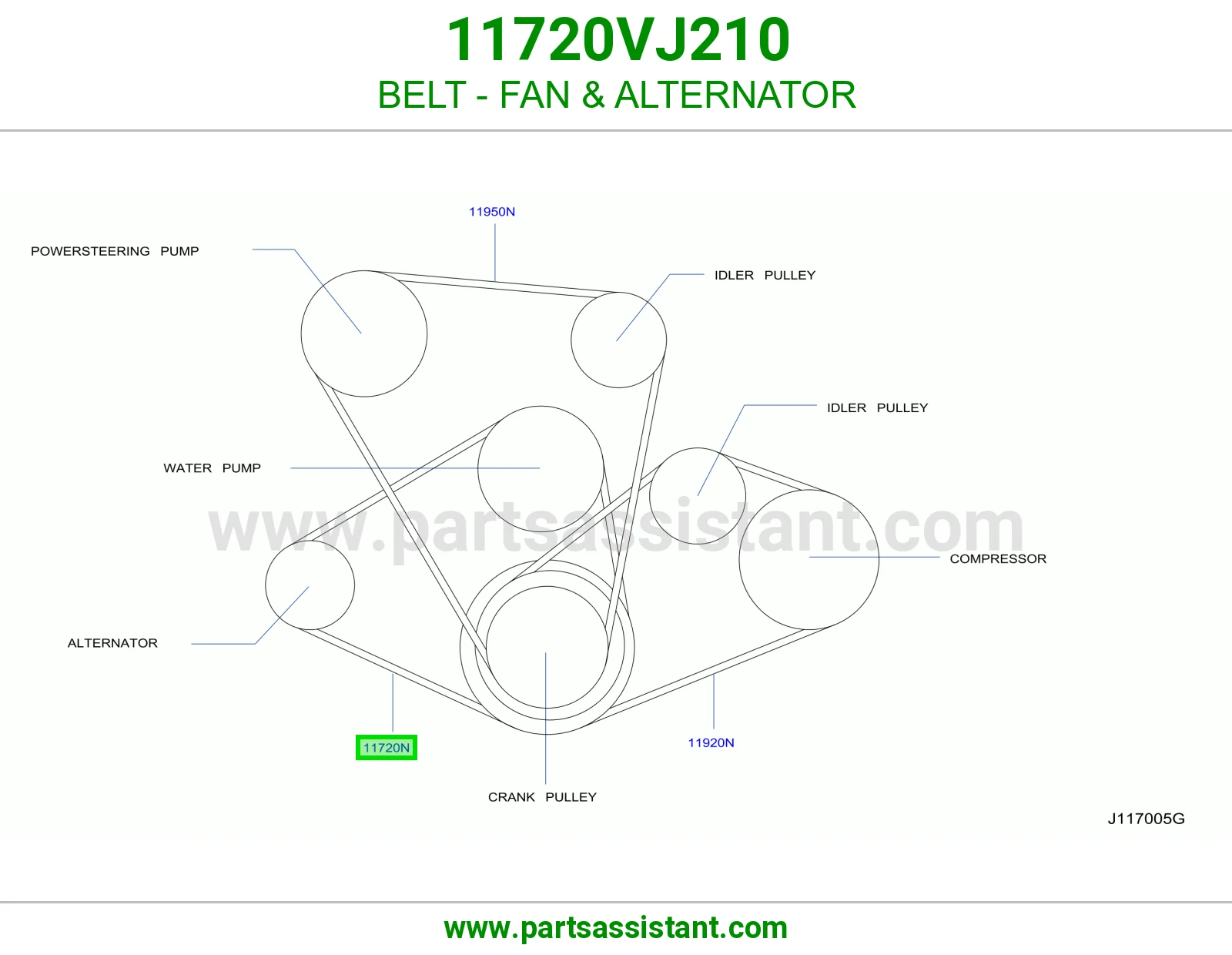 BELT - FAN & ALTERNATOR