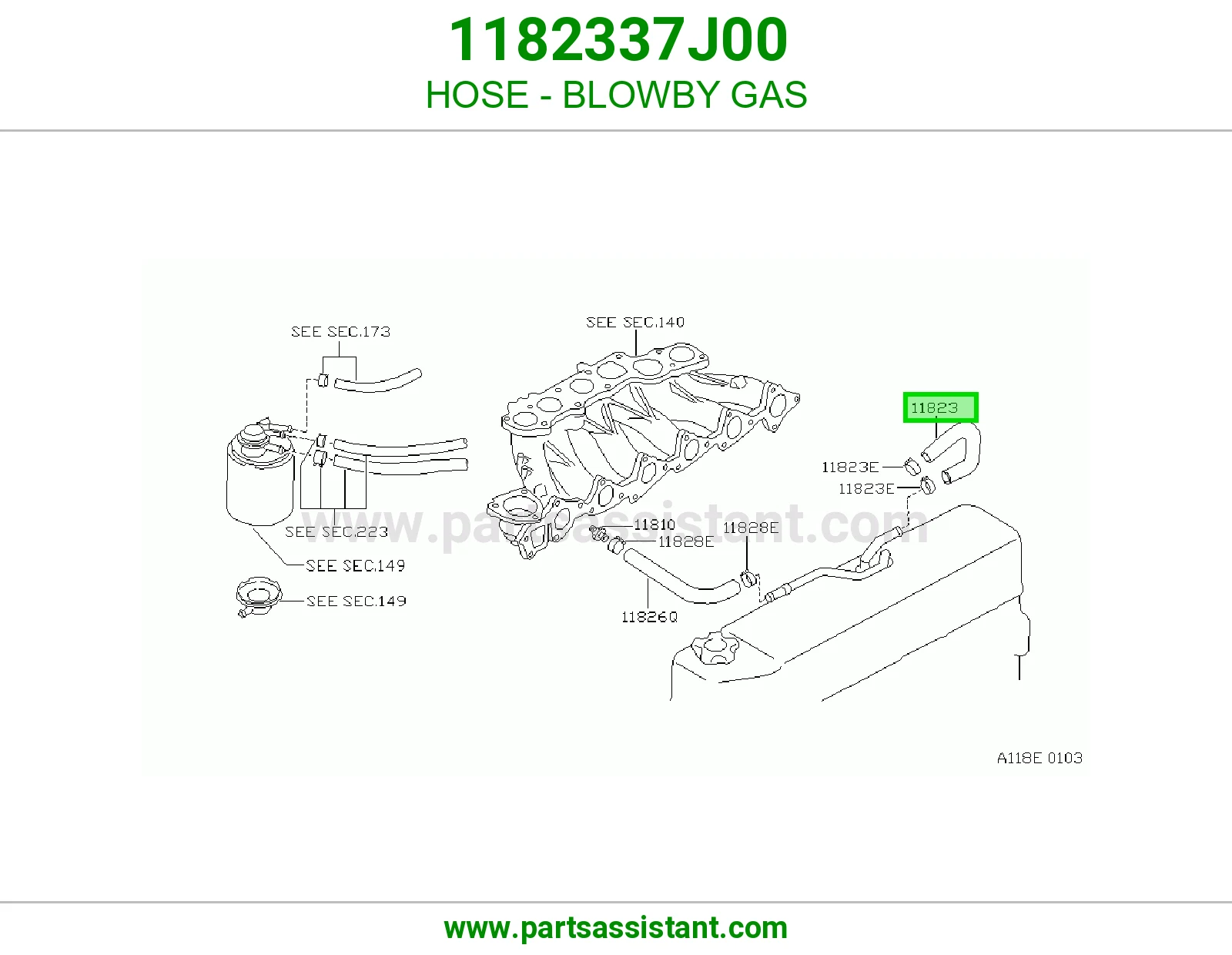 HOSE - BLOWBY GAS
