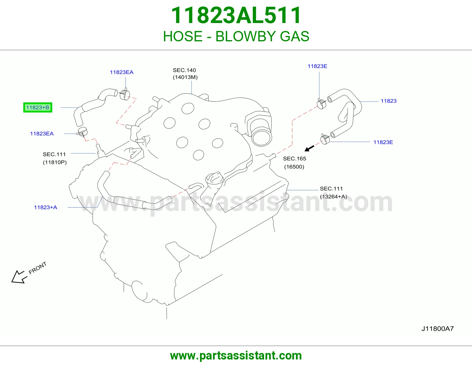 HOSE - BLOWBY GAS