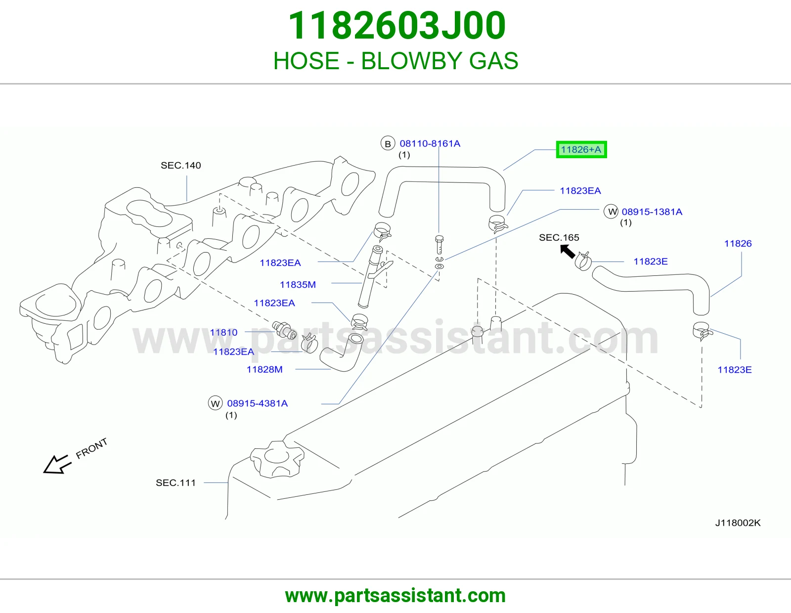 HOSE - BLOWBY GAS