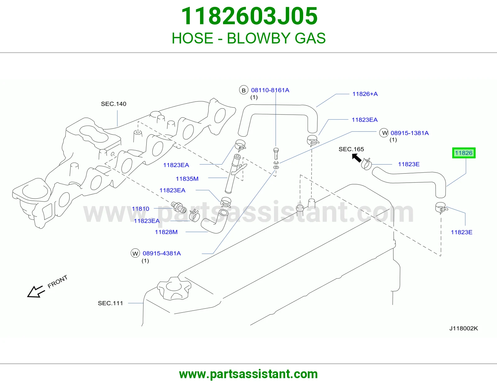 HOSE - BLOWBY GAS