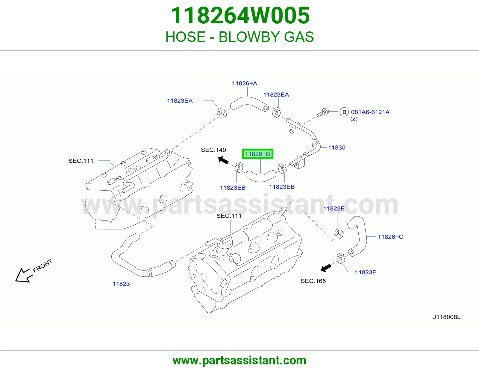 HOSE - BLOWBY GAS