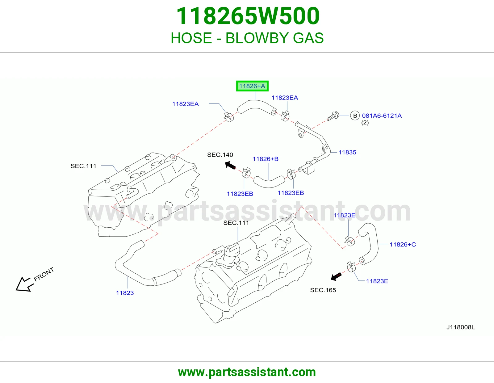 HOSE - BLOWBY GAS