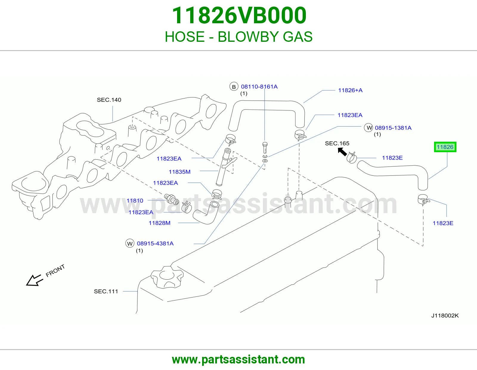 HOSE - BLOWBY GAS